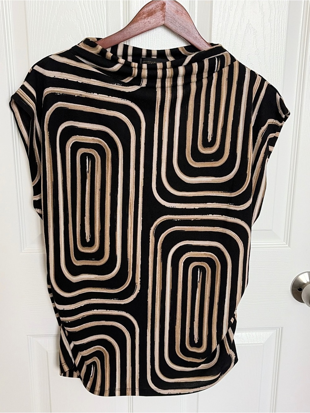 Donna Karan Geometric Sleeve Blouse